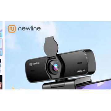 newline1200万2.5K高清电脑摄像头72°广角麦克风拾音视频会议台式电视直播网游网课USB鸿合NewEye40